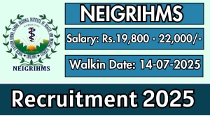 NEIGRIHMS Project Technical Support Recruitment 2025 – Walk in for 2 Posts