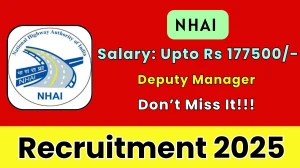 NHAI Deputy Manager Recruitment 2025 - Apply Online for 12 Posts