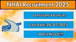 NHAI Recruitment 2025 - Apply Offline for 05 Consultant, Joint Consultant Posts