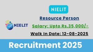 NIELIT Resource Person Recruitment 2025 – Walk in