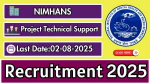 NIMHANS Project Technical Support III Recruitment 2025 - Apply Offline for 01 Posts