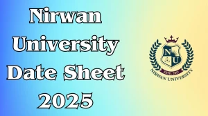 Nirwan University Date Sheet 2025 Announced For 2nd and 4th Semester @ nirwanuniversity.ac.in Details Here