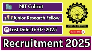 NIT Calicut Junior Research Fellow Recruitment 2025 - Apply Offline