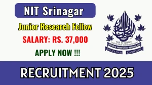 NIT Srinagar Junior Research Fellow Recruitment 2025 - Apply Online NIT Srinagar Junior Research Fellow Recruitment 2025 - Apply Online