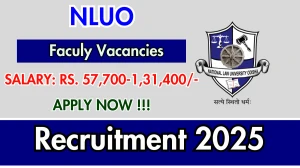 NLUO Faculy Recruitment 2025 - Apply Offline for 07 Posts NLUO Faculy Recruitment 2025 - Apply Offline for 07 Posts