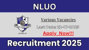 NLUO Recruitment 2025 - Apply Online for 08 Field Investigators, Research Assistant and More Posts