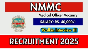 NMMC Medical Officer Recruitment 2025 – Walk in for 44 Posts