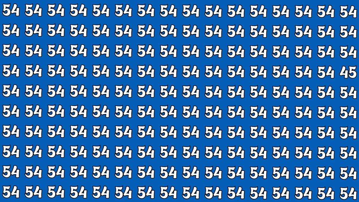 Observation Find it Out: Within 5 Seconds Spot The Number 45 among 54