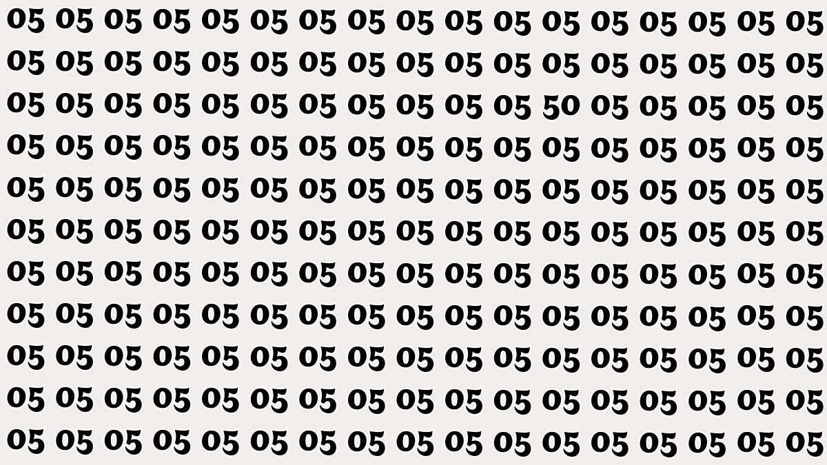 Observation Find it Out: Within 5 Seconds Spot The Number 50 among 05