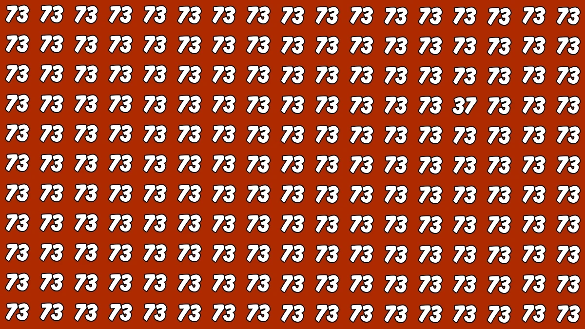 Observation Find It Out: Within 7 Seconds Spot The Number 37 among 73