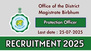 Office of the District Magistrate Birbhum Protection Officer Recruitment 2025 - Apply Online