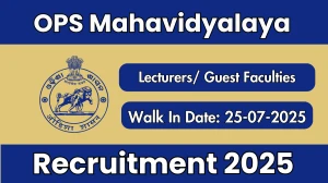 OPS Mahavidyalaya Lecturers/ Guest Faculties Recruitment 2025 – Walk in
