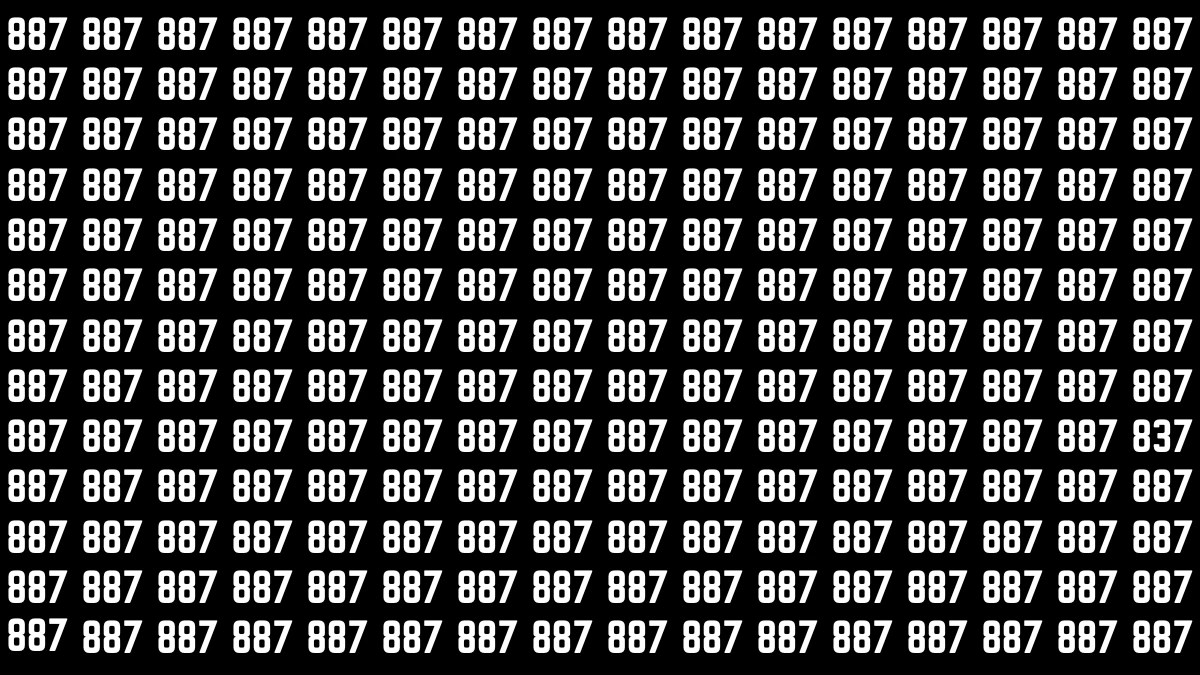 Optical Illusion: 5 Seconds. One Number. Can You Find 837?