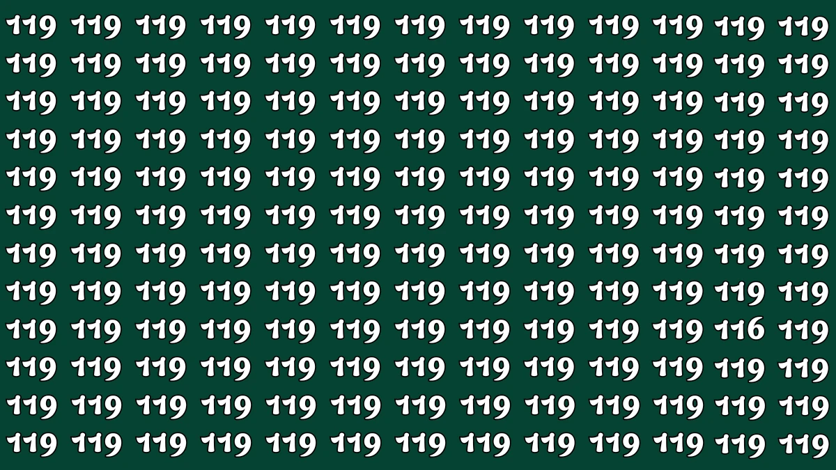 Optical Illusion 7 Seconds Challenge: Only People with Eagle Eyes Can spot the Number 116