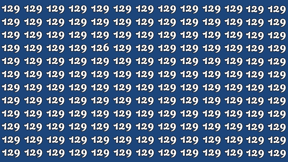 Optical Illusion 7 Seconds Challenge: Only People with Eagle Eyes Can spot the Number 126