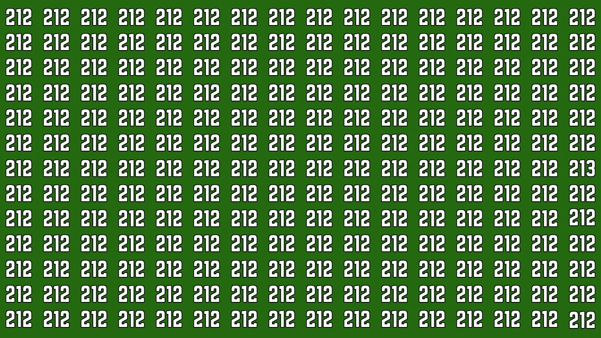Optical Illusion 7 Seconds Challenge: Only People with Eagle Eyes Can spot the Number 213