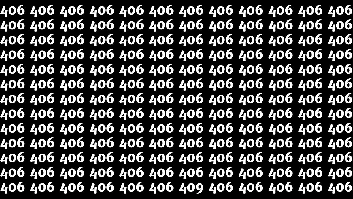 Optical Illusion 7 Seconds Challenge: Only People with Eagle Eyes Can spot the Number 409
