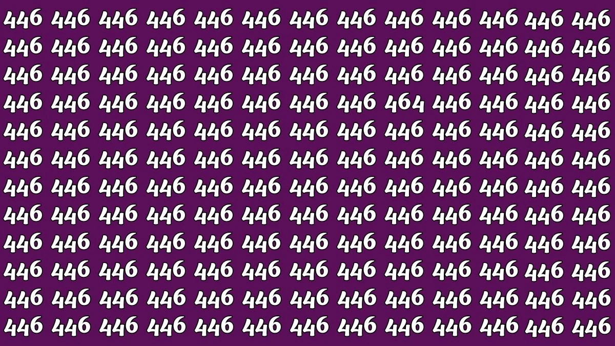 Optical Illusion 7 Seconds Challenge: Only People with Eagle Eyes Can spot the Number 464