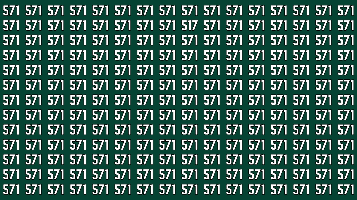 Optical Illusion 7 Seconds Challenge: Only People with Eagle Eyes Can spot the Number 517