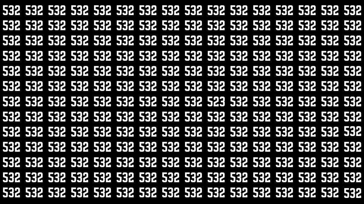 Optical Illusion 7 Seconds Challenge: Only People with Eagle Eyes Can spot the Number 523