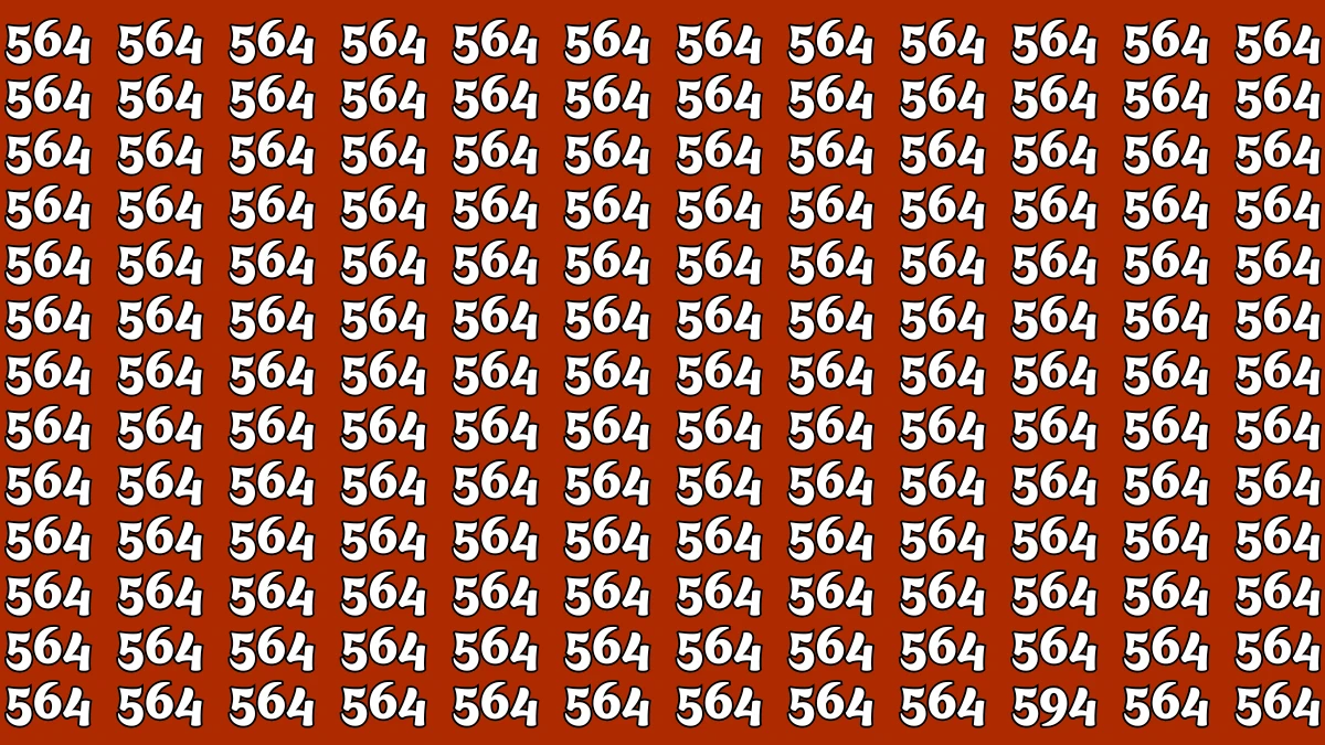 Optical Illusion 7 Seconds Challenge: Only People with Eagle Eyes Can spot the Number 594