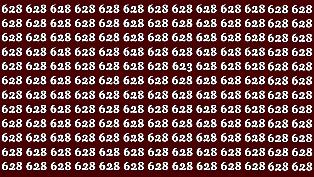 Optical Illusion 7 Seconds Challenge: Only People with Eagle Eyes Can spot the Number 623