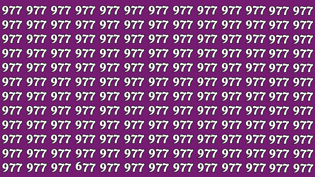 Optical Illusion 7 Seconds Challenge: Only People with Eagle Eyes Can spot the Number 677