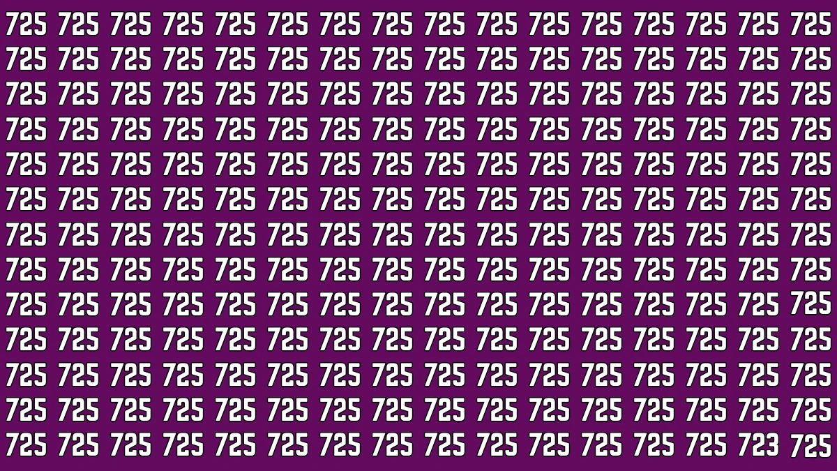 Optical Illusion 7 Seconds Challenge: Only People with Eagle Eyes Can spot the Number 723