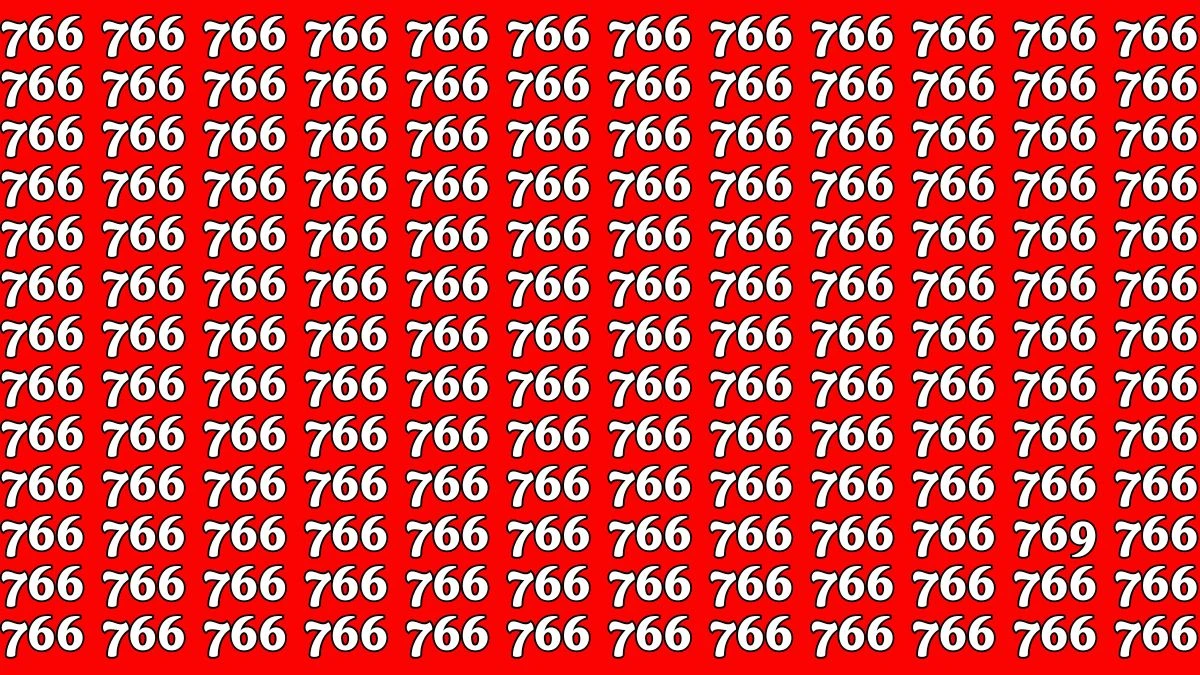 Optical Illusion 7 Seconds Challenge: Only People with Eagle Eyes Can spot the Number 769