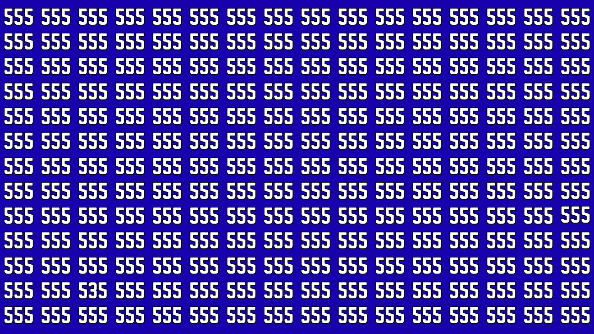 Optical Illusion 8 Seconds Challenge: Only People with Eagle Eyes Can spot the Number 525