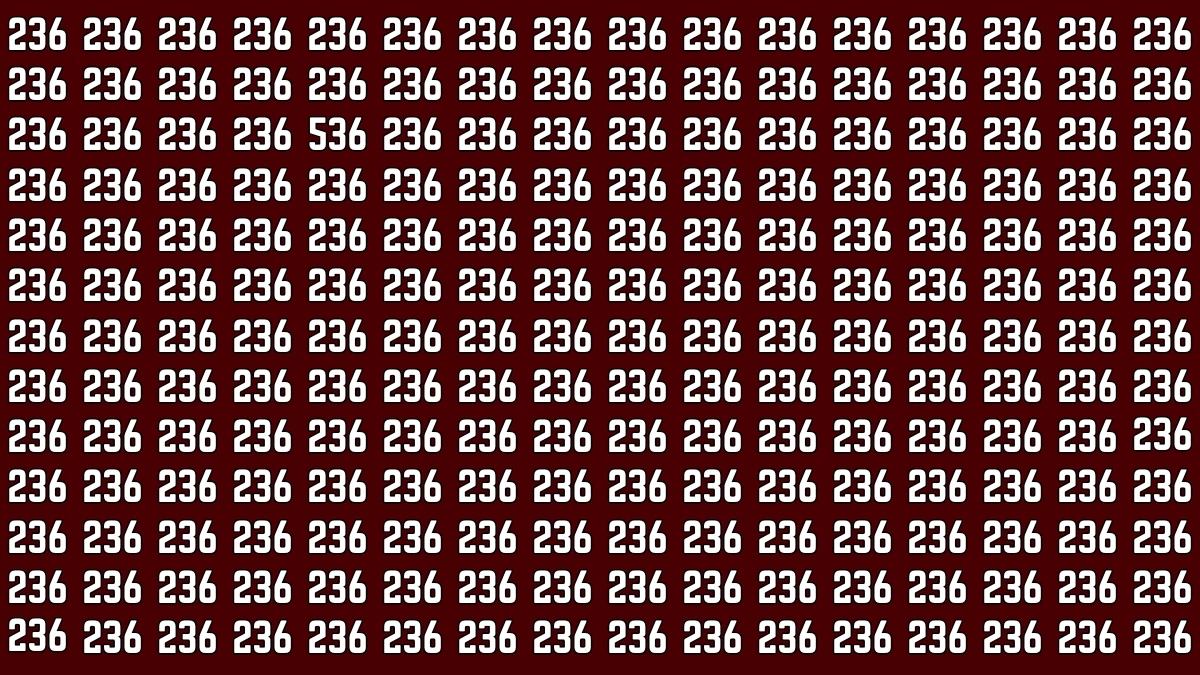 Optical Illusion: Can You Spot 536 in 6 Seconds? Only Unique Minds Can!