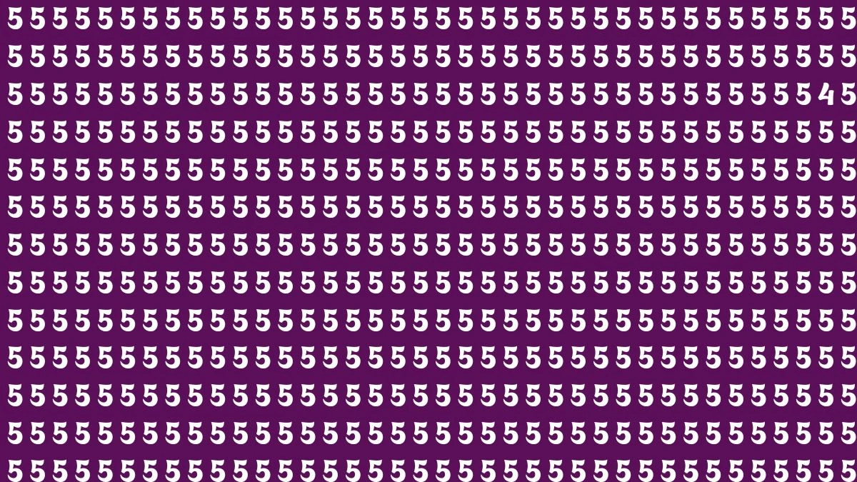Optical Illusion IQ Test: Are You A Genius? Within 5 Seconds Spot The Number 4 among 5