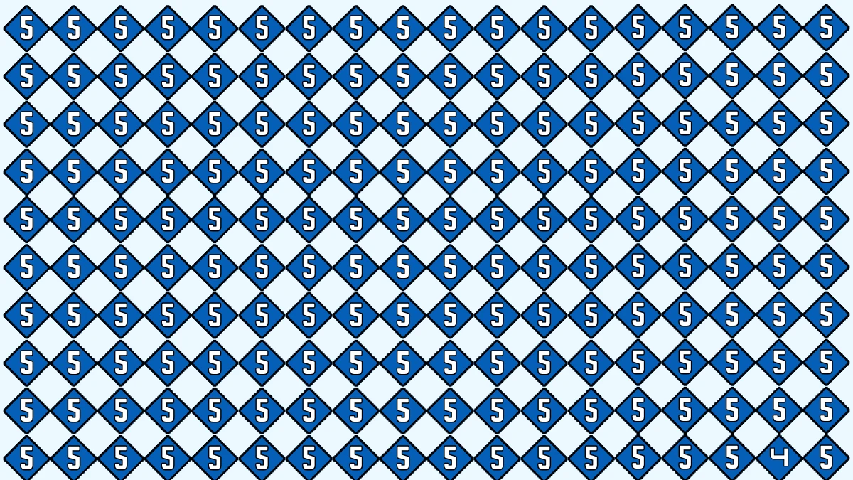 Optical Illusion IQ Test: Are You A Genius? Within 5 Seconds Spot The Number 4 among 5