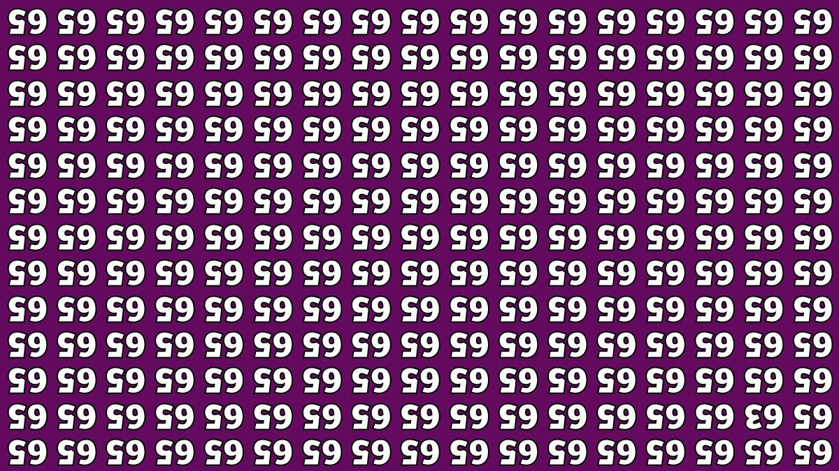 Optical Illusion IQ Test: Are You A Genius? Within 6 Seconds Spot The Inverted 63 among Inverted 65s
