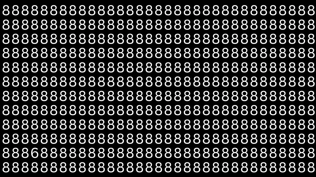Optical Illusion IQ Test: Are You A Genius? Within 6 Seconds Spot The Number 6 among 8