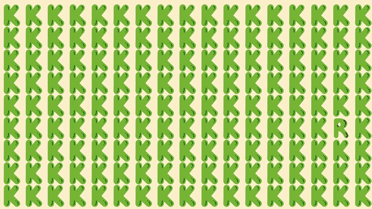 Optical Illusion IQ Test: Are You A Genius? Within 7 Seconds Spot The Letter R among K