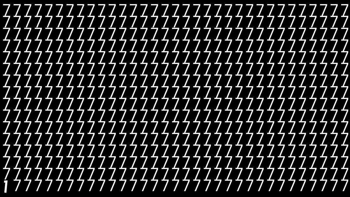 Optical Illusion IQ Test: Are You A Genius? Within 7 Seconds Spot The Number 1 among 7