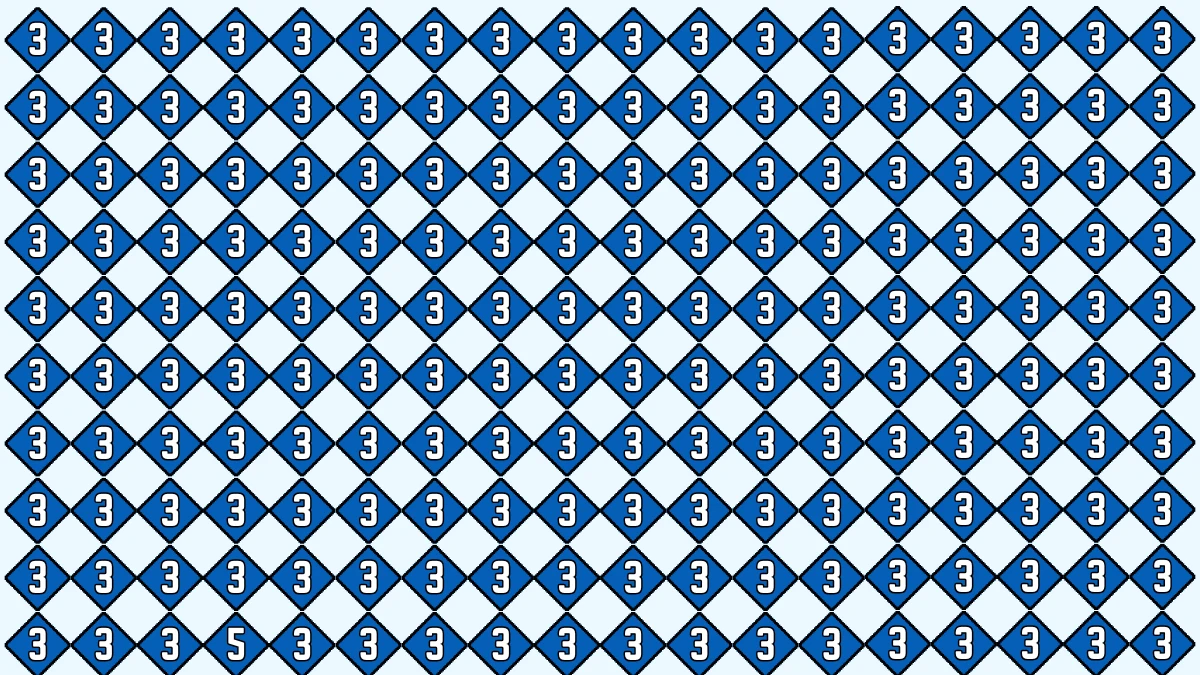 Optical Illusion IQ Test: Are You A Genius? Within 7 Seconds Spot The Number 5 among 3