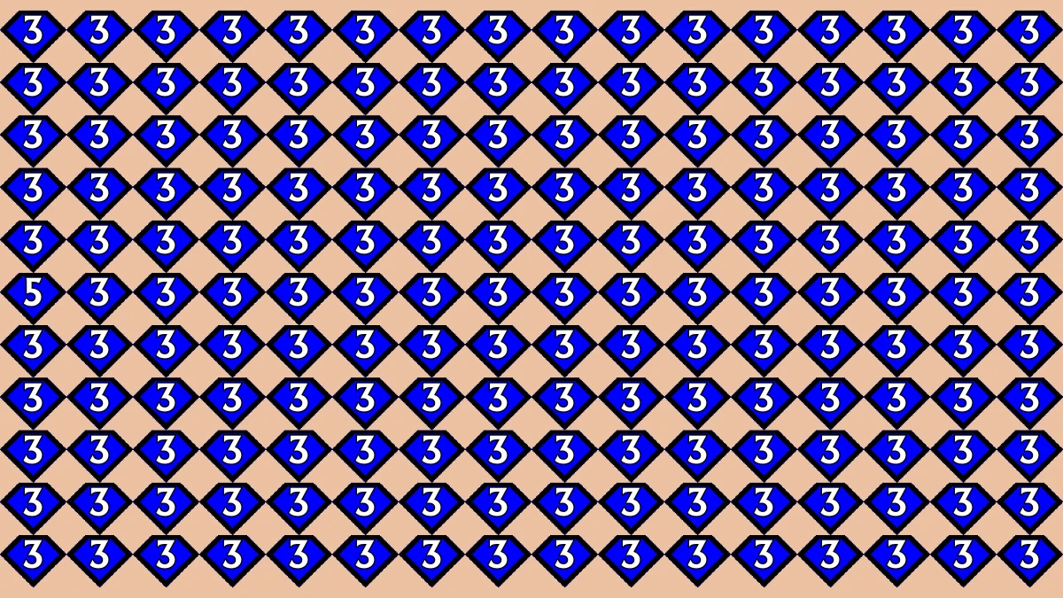 Optical Illusion IQ Test: Are You A Genius? Within 7 Seconds Spot The Number 5 among 3
