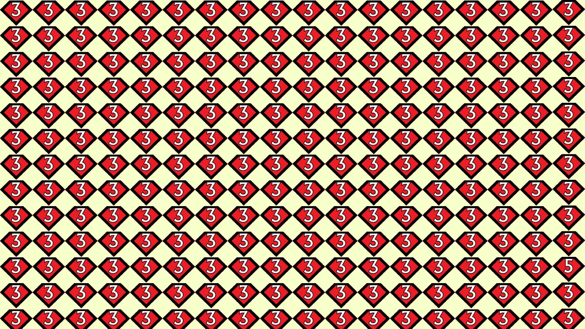 Optical Illusion IQ Test: Are You A Genius? Within 7 Seconds Spot The Number 5 among 3