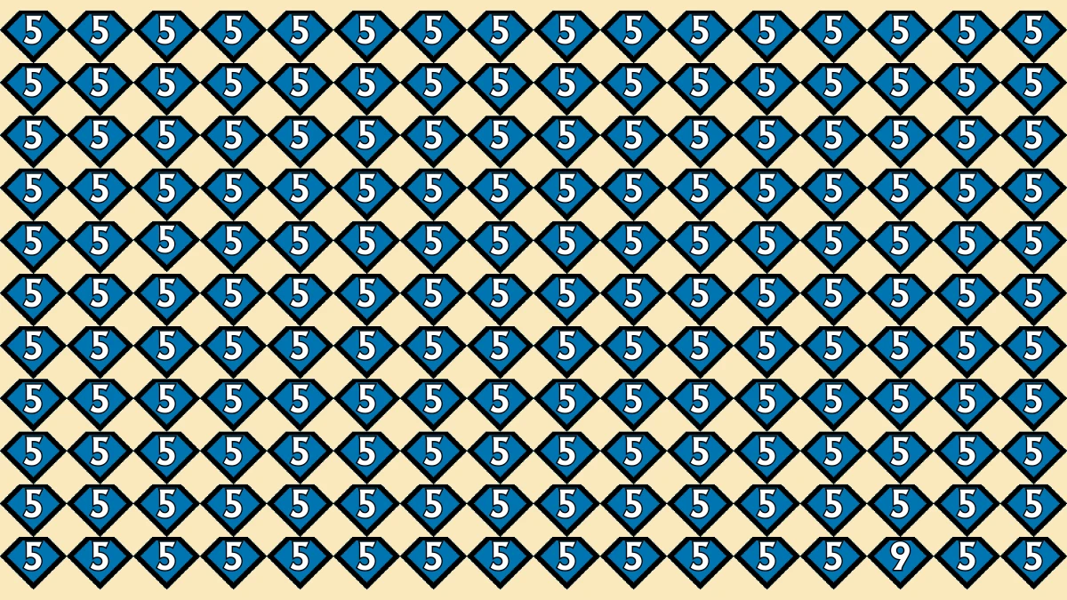 Optical Illusion IQ Test: Are You A Genius? Within 7 Seconds Spot The Number 9 among 5