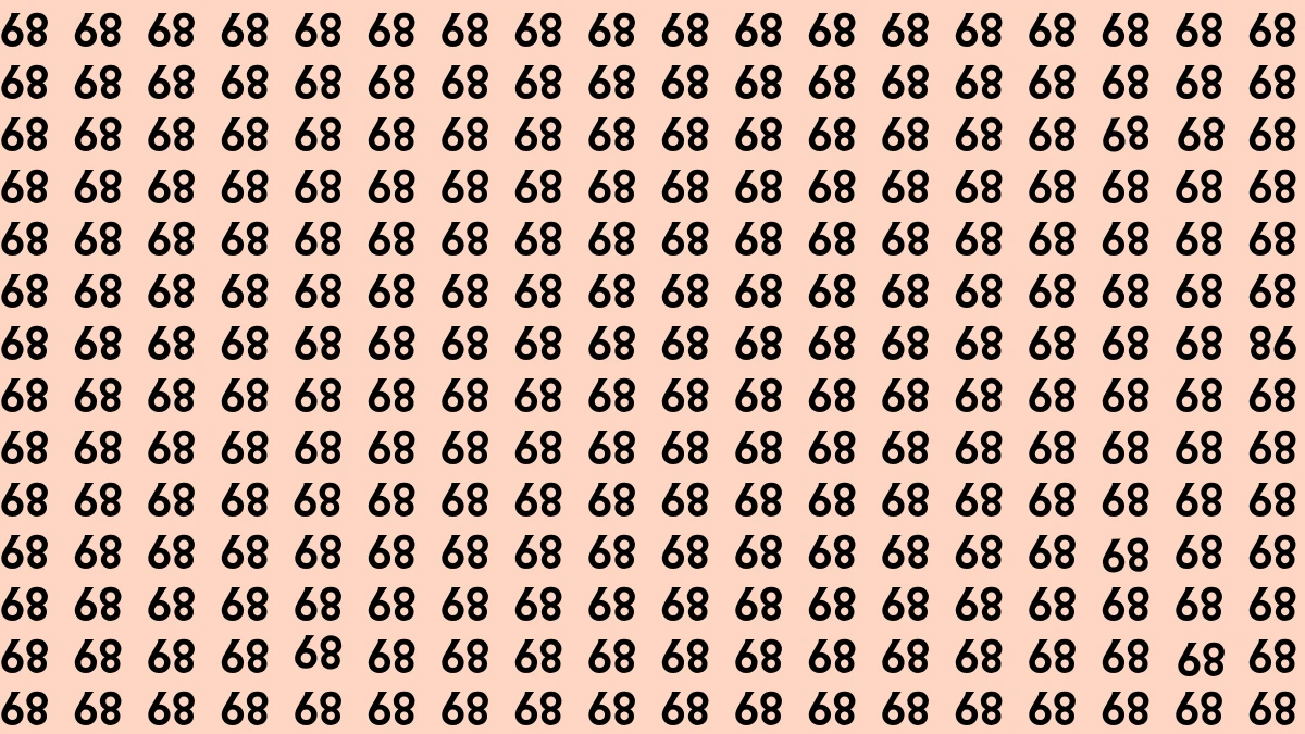 Optical Illusion IQ Test: Are You A Genius? Within 8 Seconds Spot The Inverted 98 among Inverted 89s