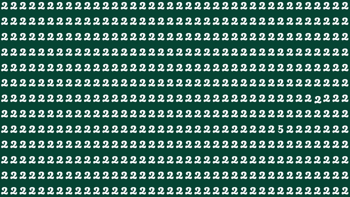 Optical Illusion IQ Test: Are You A Genius? Within 8 Seconds Spot The Number 5 among 2