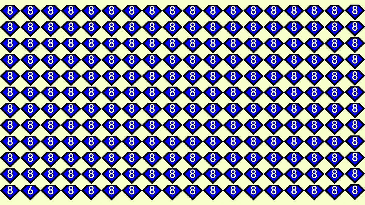 Optical Illusion IQ Test: Are You A Genius? Within 8 Seconds Spot The Number 6 among 8