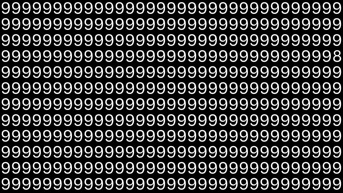 Optical Illusion IQ Test: Are You A Genius? Within 8 Seconds Spot The Number 8 among 9