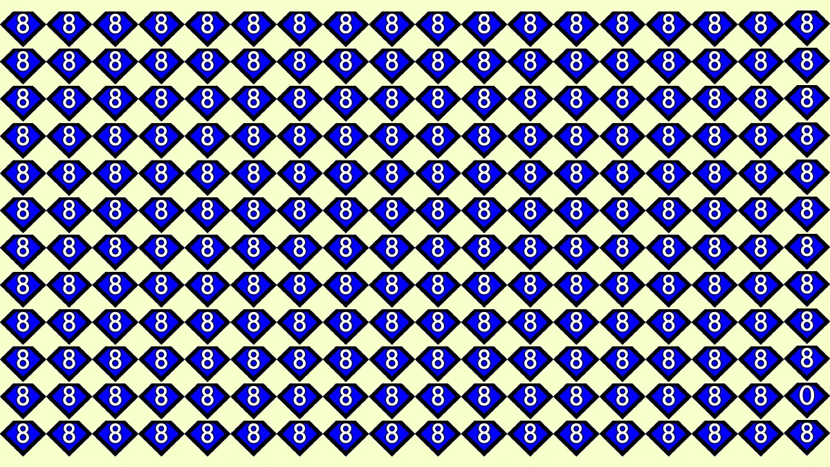 Optical Illusion IQ Test: Are You A Genius? Within 9 Seconds Spot The Number 0 among 8