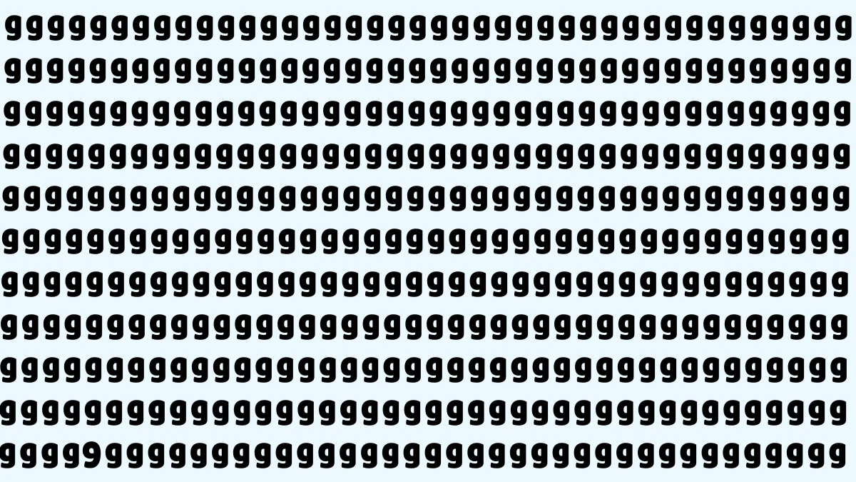 Optical Illusion IQ Test: Are You A Genius? Within 9 Seconds Spot The Number 9 among Letter G