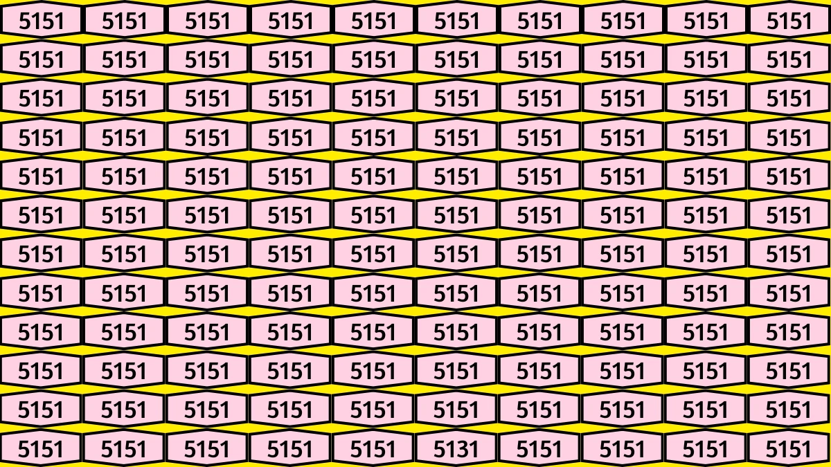 Optical Illusion Puzzle IQ Test: Within 5 Seconds Spot The Number 5131 among 5151
