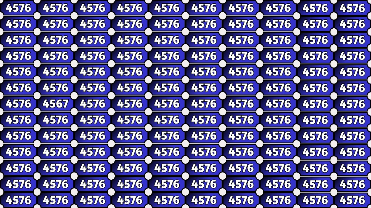 Optical Illusion Puzzle IQ Test: Within 6 Seconds Spot The Number 4567 among 4576