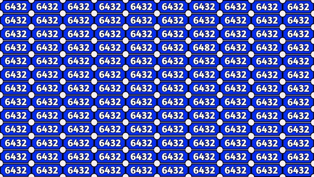 Optical Illusion Puzzle IQ Test: Within 6 Seconds Spot The Number 6482 among 6432